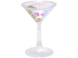 6 oz Clear Plastic Promotional Printed Martini Glass