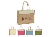 Jute Tote With Front Pocket