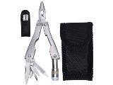 Metal Multi-Function Pliers With Tools And Flashlight In Case